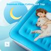 Ciays Air Mattress Twin, 16" Blow Up Mattress for Home and Camping, Flocked Top Inflatable Air Bed for Guests, Family, Blue view 2