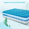 Ciays Air Mattress Twin, 16" Blow Up Mattress for Home and Camping, Flocked Top Inflatable Air Bed for Guests, Family, Blue view 4