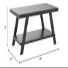 Roundhill Furniture Athens Contemporary Wood Shelf Coffee Table, Weathered Espresso view 2
