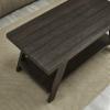Roundhill Furniture Athens Contemporary Wood Shelf Coffee Table, Weathered Espresso view 4