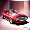 1971 Javelin AMX | Fine Art Prints By Danny Whitfield (20in x 24in, MATADOR RED) view 1