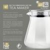 Teabloom One-Touch Tea Maker, 2-in-1 Teapot and Kettle with Stainless Steel Filter Lid for Loose Tea  Stain-free Borosilicate Glass Teapot (40 Oz)  Tea Connoisseur's Choice view 3