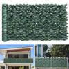TANG 39"x158"-1PC Faux Ivy Fence Privacy Screen Greenery Roll Artificial Plant Wall Leaf Fences for Patio Balcony Outdoor Chain Link Fence Covering, Custom Size, Dark Green Laurel view 1