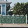 TANG 39"x158"-1PC Faux Ivy Fence Privacy Screen Greenery Roll Artificial Plant Wall Leaf Fences for Patio Balcony Outdoor Chain Link Fence Covering, Custom Size, Dark Green Laurel view 2