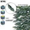 TANG 39"x158"-1PC Faux Ivy Fence Privacy Screen Greenery Roll Artificial Plant Wall Leaf Fences for Patio Balcony Outdoor Chain Link Fence Covering, Custom Size, Dark Green Laurel view 3