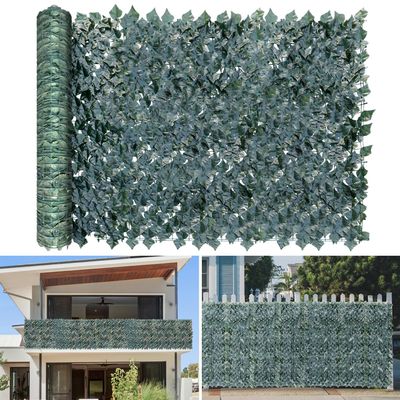 TANG 58"x117"-1piece Faux Ivy Privacy Fence Screen Roll, Artificial Leaf Fence Cover for Balcony Outdoor Decor, Fake Greenery Wall for Patio, UV Resistant, Dark Green