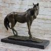 EUROPEAN BRONZE Arabian Show Horse Equine Bronze Marble Statue Mene Equestrian Art Sculpture Art Home Decor Artwork Handmade view 1