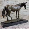 EUROPEAN BRONZE Arabian Show Horse Equine Bronze Marble Statue Mene Equestrian Art Sculpture Art Home Decor Artwork Handmade view 2