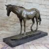 EUROPEAN BRONZE Arabian Show Horse Equine Bronze Marble Statue Mene Equestrian Art Sculpture Art Home Decor Artwork Handmade view 4