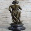EUROPEAN BRONZE Victorian Lady Moreau Sculpture Elegant Art Nouveau Bronze Statue Hot Cast Decor Home Decor Artwork Handmade view 3
