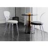 MNSSRN Transparent Acrylic Crystal Chair, Bedroom/Dining Chair Transparent Chair, Acrylic Ghost Chair Home, Kitchen Office Aesthetic Chair Transparent Plastic Chair,Clear view 4