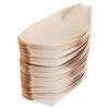100pcs Wooden Cutlery Food Containers Food Plate Snack Boat Bowl Snack Plate Tableware Tray Boat Containers Desserts Sushi Bowl view 1