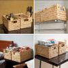 BARIEN Set of 6 Natural Water Hyacinth Woven Storage Baskets 12.6 x 8 x 7, Rectangular Wicker Basket with Built-in Handles, Medium (Natural - Set of 6) view 4