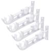 KOLAKO Curtain Rod Brackets, Double Curtain Rod Holders, Heavy Duty Wall Mount Curtain Hardware Drapery Hooks Window Rod Hanging Hanger for Blinds, Double Rods Curtain Brackets, White view 1
