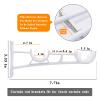 KOLAKO Curtain Rod Brackets, Double Curtain Rod Holders, Heavy Duty Wall Mount Curtain Hardware Drapery Hooks Window Rod Hanging Hanger for Blinds, Double Rods Curtain Brackets, White view 2