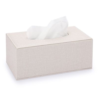 Sumnacon Tissue Box Cover Rectangle Linen Tissue Box,Stylish Tissue Box Holder with Magnetic Bottom,Decorative Tissue Cover for Bathroom Toilet Bedroom Living Room Table Desk Office, Beige