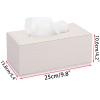 Sumnacon Tissue Box Cover Rectangle Linen Tissue Box,Stylish Tissue Box Holder with Magnetic Bottom,Decorative Tissue Cover for Bathroom Toilet Bedroom Living Room Table Desk Office, Beige view 3