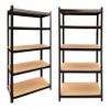 5-Tier Shelving Unit Adjustable Steel Organizer Rack Shelving Steel Storage Rack with MDF Boards and Stable Moulded Feet, Boltless Shelf Heavy Duty Storage Shelving Unit, 150 x 70 x 30 cm, Black view 1