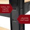 5 Tier Adjustable Storage Shelf Metal Storage Rack Shelving Unit Storage Shelves Metal 875kg Capacity Multipurpose Shelf Boltless Shelving for Pantry Closet Kitchen Laundry Silver, Black, 150x70x30cm view 3
