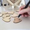 FUMANYI Wooden Heart-Shaped Guest Drop Box Wedding Message Box Personalized Guest Book Alternative Wood Frame Sign Book Rustic Wedding Decor Signature Visitors Books (Size : Small Hearts*80) view 4