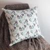 GoldenTBox Natural Linen Cotton Decorative Violet Flower Pattern Throw Square Pillow-case Handmade Cushion Covers 20X20 Inch Set of 2 for Gift Sofa Couch Bed (Natural Linen), c-1 view 3