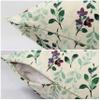 GoldenTBox Natural Linen Cotton Decorative Violet Flower Pattern Throw Square Pillow-case Handmade Cushion Covers 20X20 Inch Set of 2 for Gift Sofa Couch Bed (Natural Linen), c-1 view 4