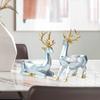 2pcs Deer Figurines Storage Box Elk Statue Candy Bowl Resin Reindeer Figurines Deer Ornament for Christmas TV Stand Bookshelf Decor - Silver view 4