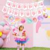 Fangleland Outer Space Theme Birthday Banner Garland for Girl, First Trip Around the Sun Two the Moon Galaxy 1st 2nd 3rd Party Decorations Supplies view 3