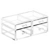 Acrylic Clear Makeup Organizers With 4 Drawers,Rectangular Office Stationery Supplies Plastic Storage Containers,Stackable Acrylic Drawers Suitable for Office,School,Home Cute Desk Organizer,Pack of 1 view 1