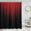 AAtter Red and Black Shower Curtain, 72x72 Inch Ombre Gradient Design, Gothic Style Dark Decor for Mens Bathroom, Polyester Fabric with 12 Hooks view 2