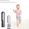 Portable Floor Standing Bladeless Tower Fan, 80 Swing Cooling Fan/Heating Fan, 8 Speeds, 8 Hours Timer, LED Display, Heater/Cooler with Remote Control for Bedroom, Living Room, Office (Grey) view 4