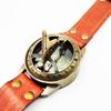 3 Combo Pack Personalized Brass Sundial Compass with Hand Wrist Watch Fully Functional Brass Compass with Sundial Free Leather Box by MUSKAN NAUTICAL STORE view 4