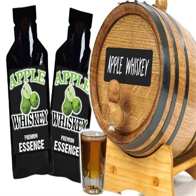 Apple Whiskey Making Bootleg Kit w/Chalkboard & Book- Thousand Oaks Barrel Co.  Make & Age Spirits in an Oak Cask Keg- Best Fathers Day Gift Ever (5L)