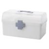 Deevoka Portable First Aid Carrying Case Organizer Bin Medicine Storage Box with Organizing Holder with Handle Stationery, Clear, 21.2x12x12.5CM view 1