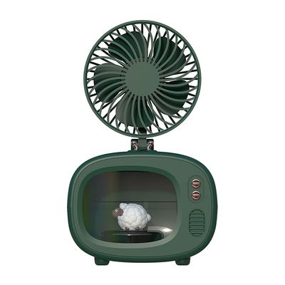 LLYB Cooling Fan Personal Air Cooler, 4000 mAh Cordless Portable Air Conditioner with 3 Speed Modes, Rechargeable Mini Air Conditioner Fan with 7 Colors Night Light for Desktop, Office, Room (Green) O