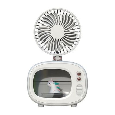 LLYB Cooling Fan Personal Air Cooler, 4000 mAh Cordless Portable Air Conditioner with 3 Speed Modes, Rechargeable Mini Air Conditioner Fan with 7 Colors Night Light for Desktop, Office, Room (Green) O