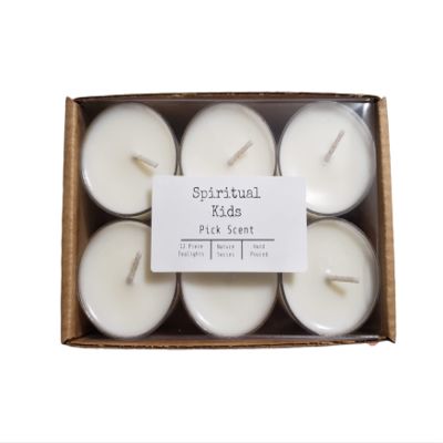 12 Count Soy Tealights CHOOSE SCENT Hand Poured with All Natural Soy Wax and Fragrant/Essential Oils! (Lemongrass)