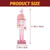 LUOZZY Wooden Christmas Nutcracker Toy Soldier Decorations Nutcracker Ornaments Figures Puppet Toys Home Decor with Arrow view 2