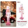 LUOZZY Wooden Christmas Nutcracker Toy Soldier Decorations Nutcracker Ornaments Figures Puppet Toys Home Decor with Arrow view 3