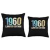 65th Birthday Man Woman 65 Years 1960 Decorative Funny Gift Throw Pillow view 3