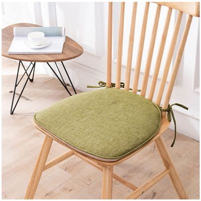 2/4 Packs Dining Chair Cushion Non-slip Durable Seat Cushion, Breathable Chair Pad Pillow Removable And Washable Nordic Dining Chair Horseshoe Soft Mat Pad ( Color : Green , Size : 41*39cm*4 packs )