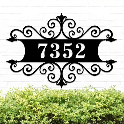 Custom Metal Address Plaque for outside,Personalized Modern House Number Sign with Address Name,Outdoor Metal Sign,Wall Mounted Sign,Personalized gift,Housewarming Gift,Address signs,Outside Dcor