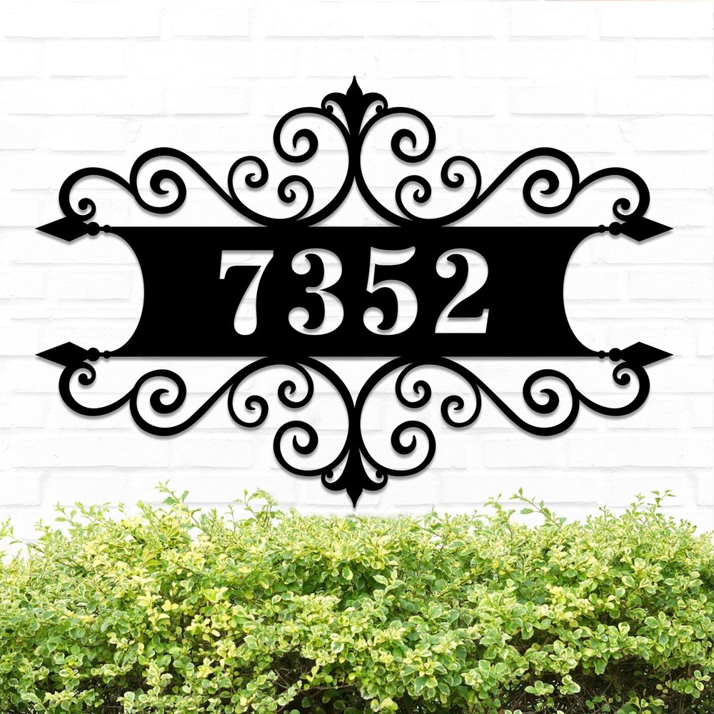 Custom Metal Address Plaque for outside,Personalized Modern House Number Sign with Address Name,Outdoor Metal Sign,Wall Mounted Sign,Personalized gift,Housewarming Gift,Address signs,Outside Dcor