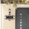 Custom Metal Address Plaque for outside,Personalized Modern House Number Sign with Address Name,Outdoor Metal Sign,Wall Mounted Sign,Personalized gift,Housewarming Gift,Address signs,Outside Dcor view 2