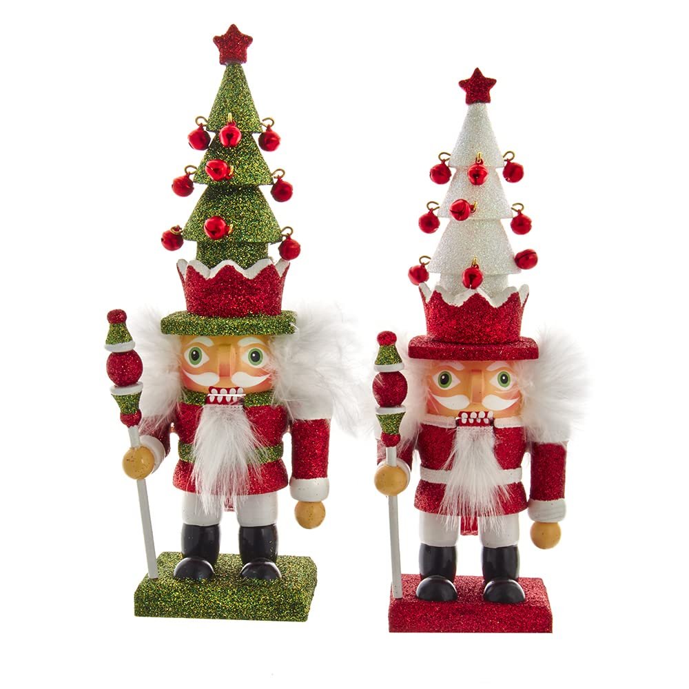 9.25" Hollywood Tree Hat Nutcrackers, 2 Assorted