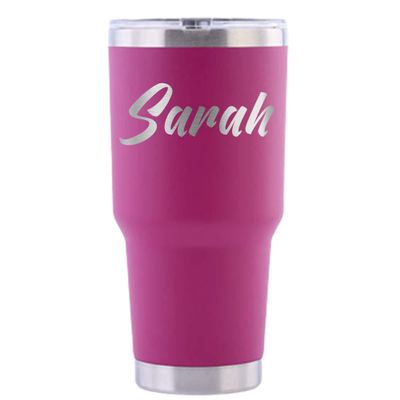 30 oz Personalized Laser Engraved Insulated Tumbler, Gift for Teacher, Mother's Day Gift, Monogram Tumbler with Lid, Gifts for Bridesmaid - By LegacyCuts