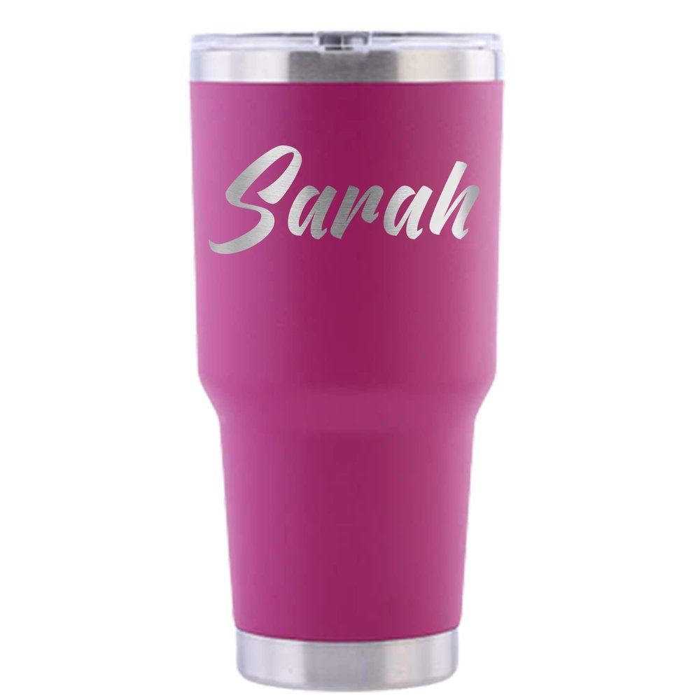 30 oz Personalized Laser Engraved Insulated Tumbler, Gift for Teacher, Mother's Day Gift, Monogram Tumbler with Lid, Gifts for Bridesmaid - By LegacyCuts