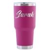 30 oz Personalized Laser Engraved Insulated Tumbler, Gift for Teacher, Mother's Day Gift, Monogram Tumbler with Lid, Gifts for Bridesmaid - By LegacyCuts view 1