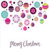 Ambesonne Christmas Duvet Cover Sets, Colorful Graphic Baubles Retro Snowflake Ornaments Celebration Hand Writing, Bedding Set with 2 Duvet Covers & 4 Pillowcases, 2 Pack Queen Size, Pastel Pink view 3