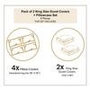 Ambesonne Dragonfly Duvet Cover Sets, Doodle Style Giant Dragonfly on Lake Bushes Nature Exotic Picture Art, Bedding Set with 2 Duvet Covers & 4 Pillowcases, 2 Pack King Size, Almond Green view 2